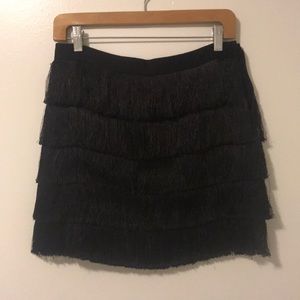 SZ 2 Club Monaco Black Tasseled Skirt